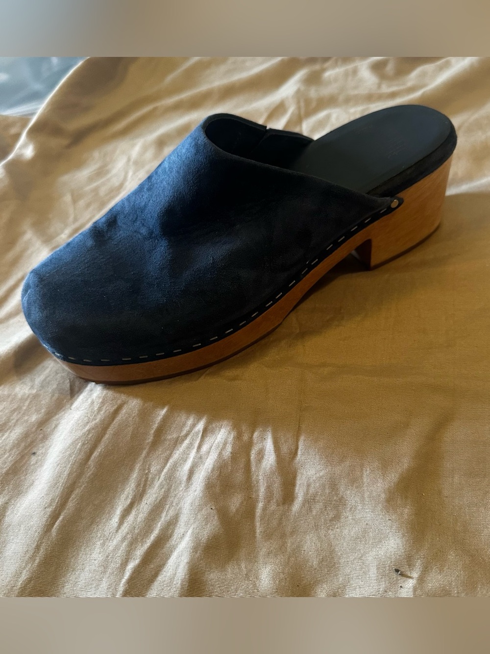 Charlotte Stone Martino Vibrant Blue Leather Suede Low Clogs Size US 10.5, EU 41 - Picture 8 of 8